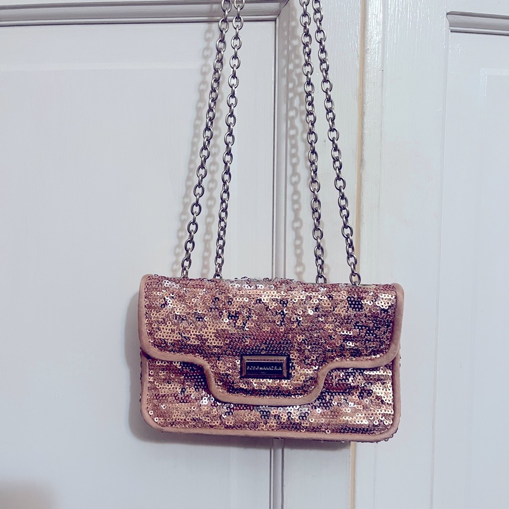 BCBG Max Azria Mini Chain Shoulder Sequin Cross Body Bag